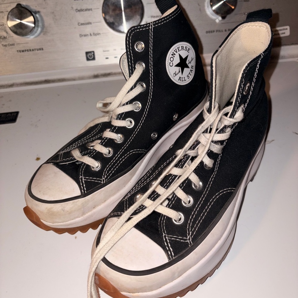Converse Black Run Star Hike High Tops Platform